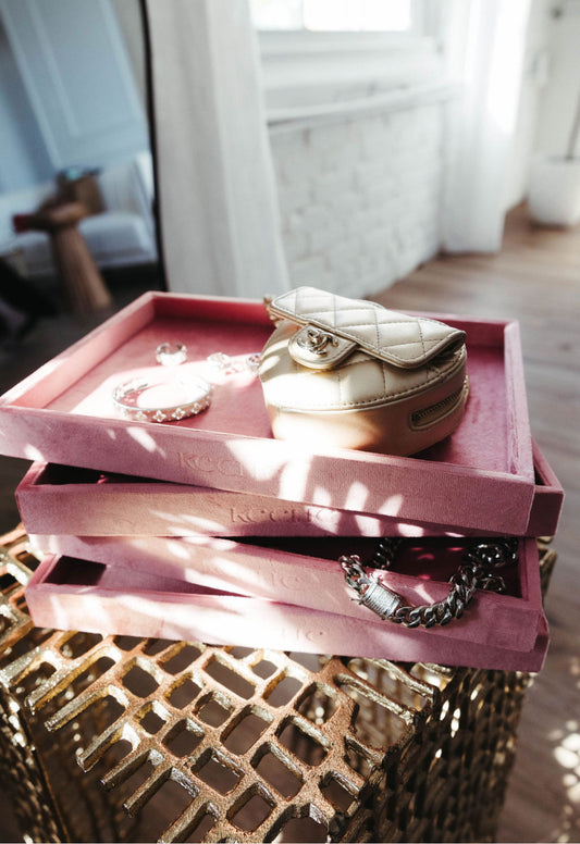 KC Luxe Velvet Stacking Jewelry Tray