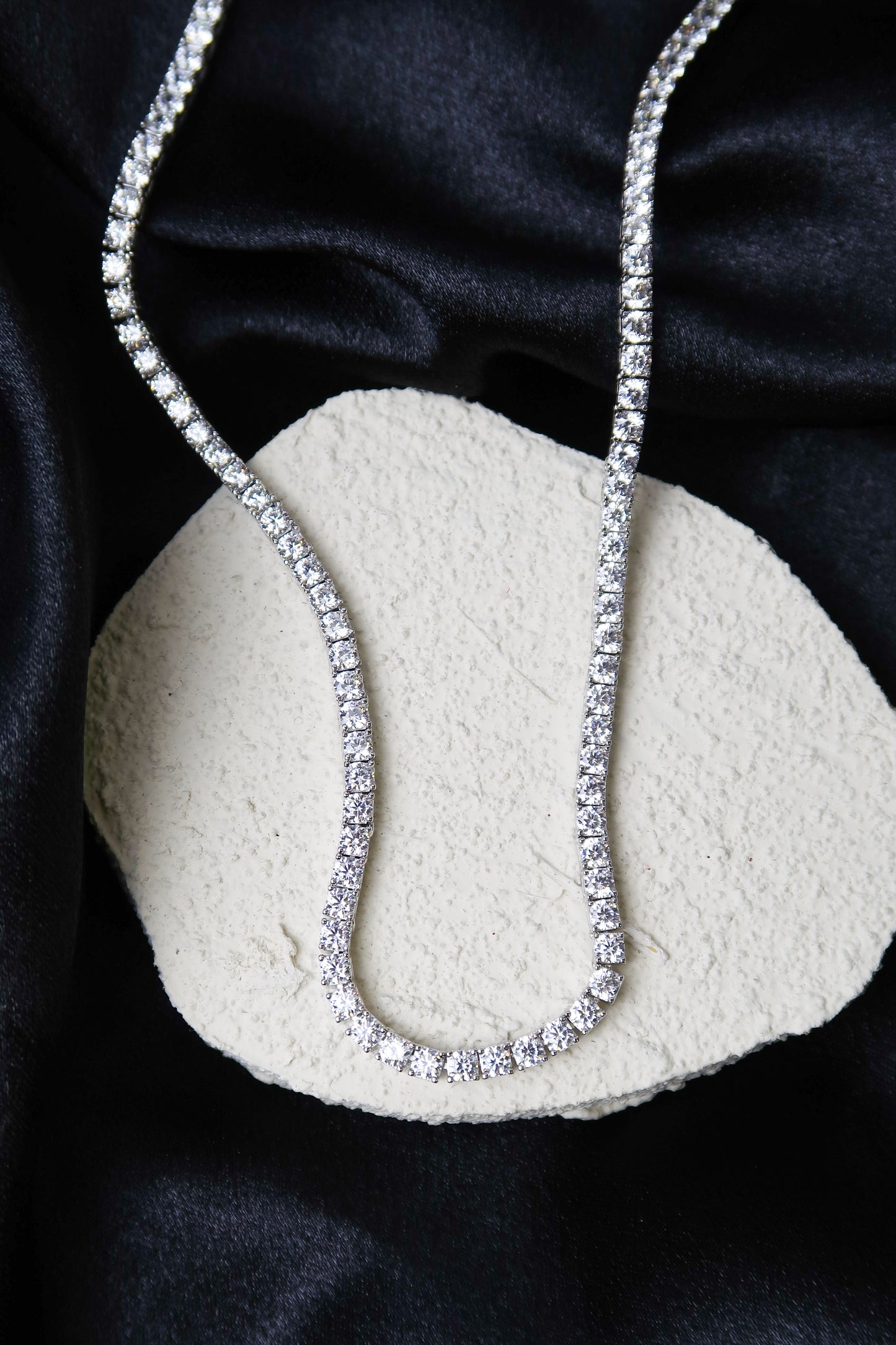 Odette .925 Sterling Silver Tennis Necklace