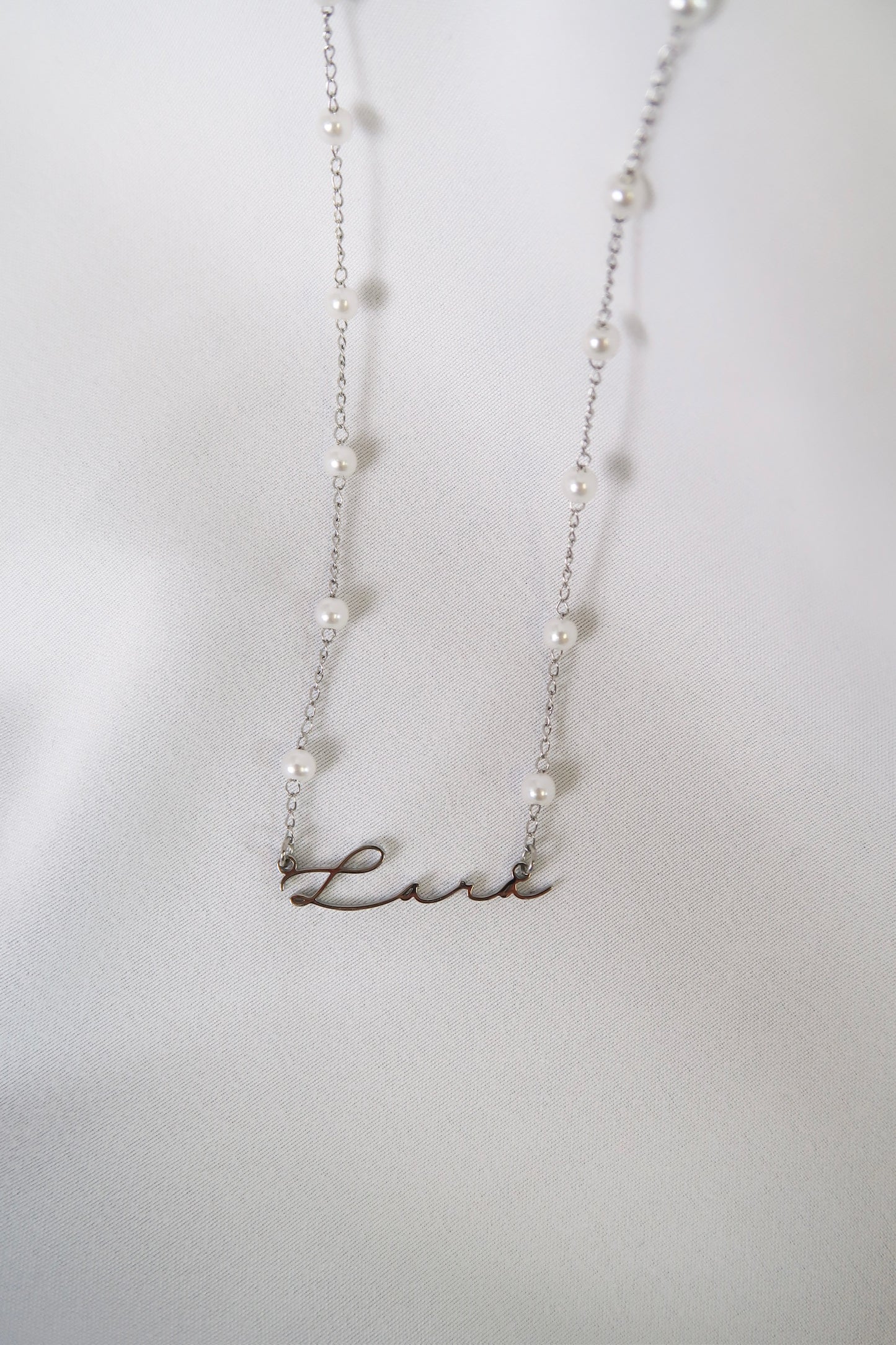 Mrs. Big Personalized Pearl Shell Name Necklace