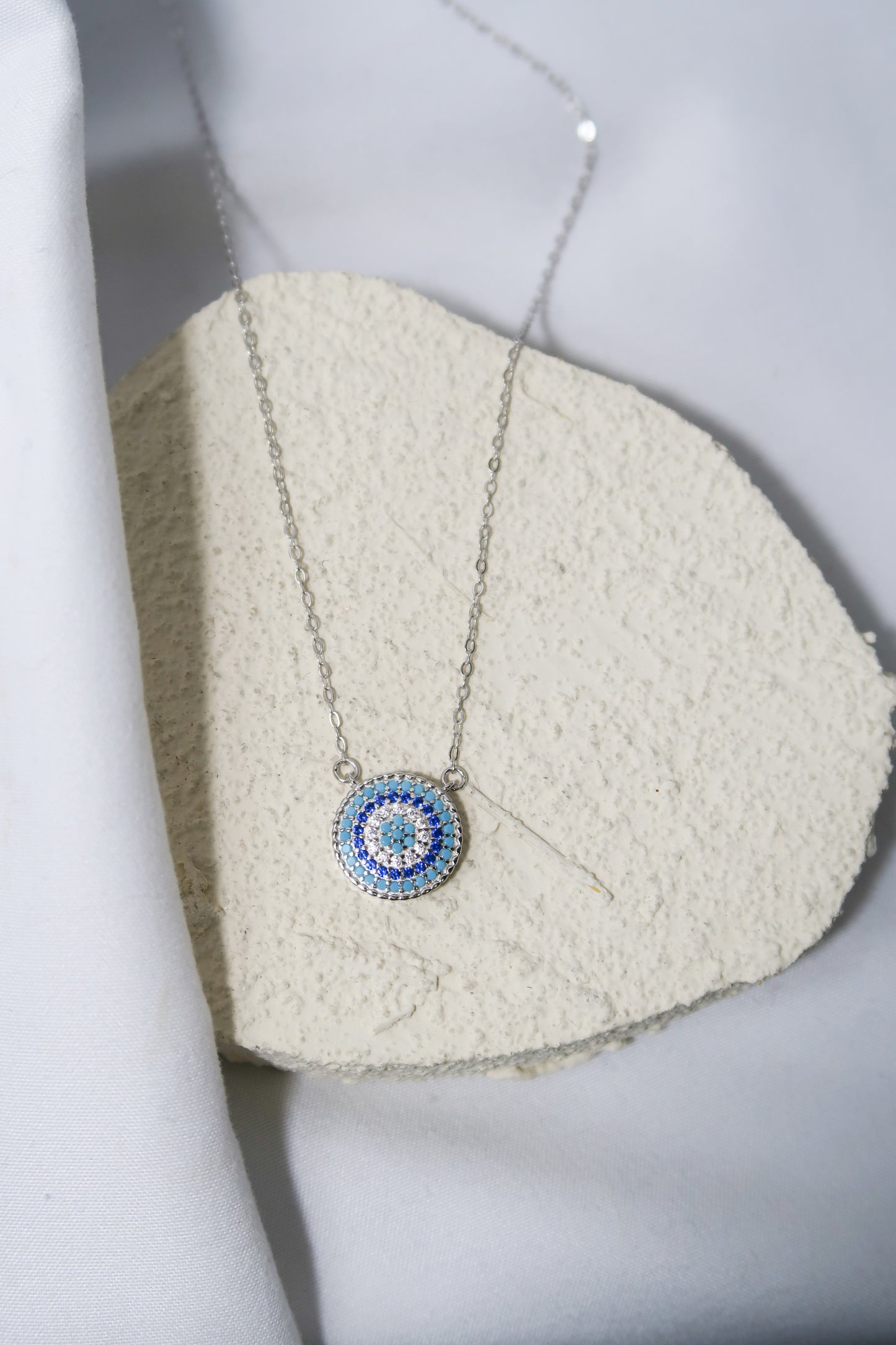 Eye Can't Even .925 Sterling Silver Crystal Necklace