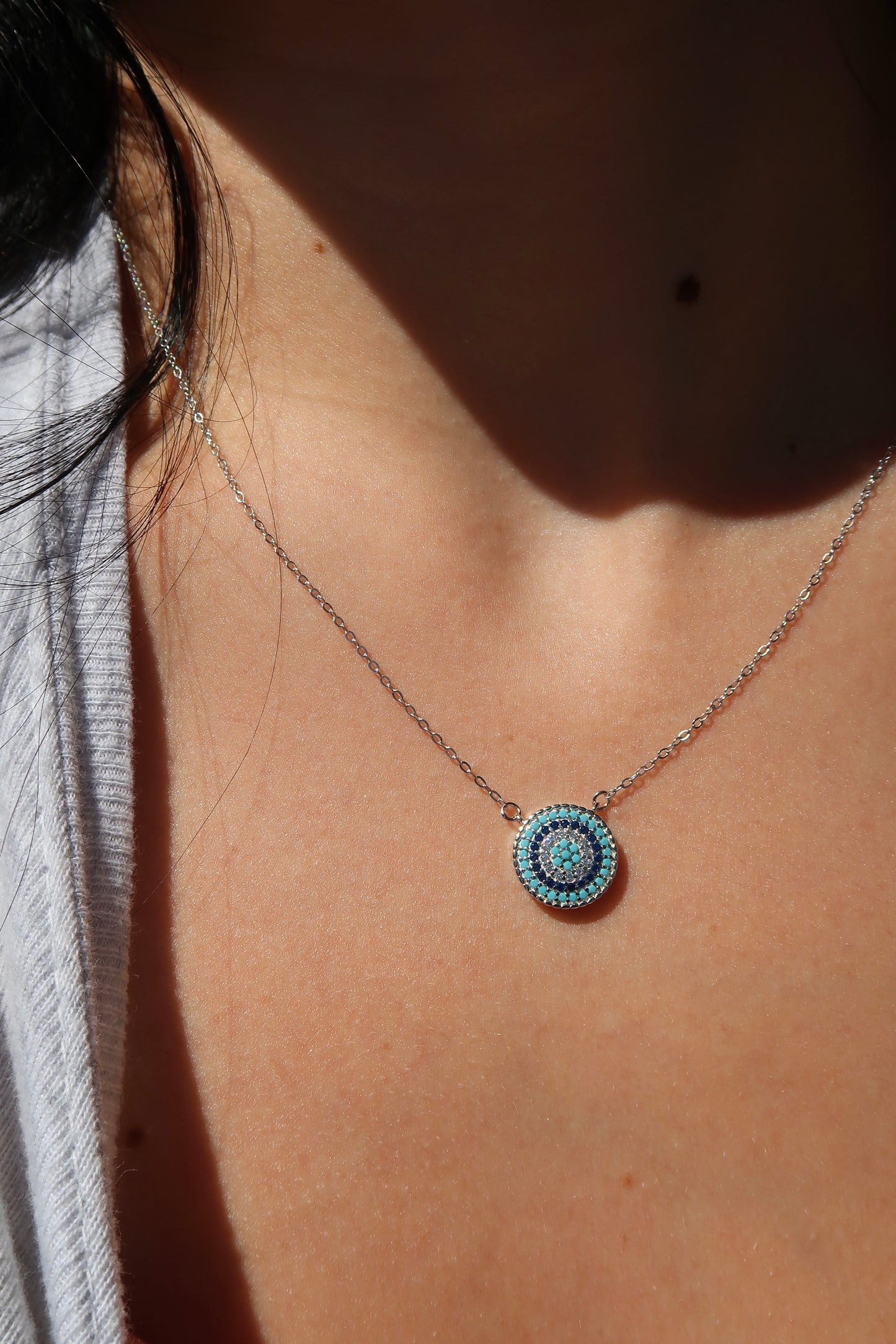 Eye Can't Even .925 Sterling Silver Crystal Necklace