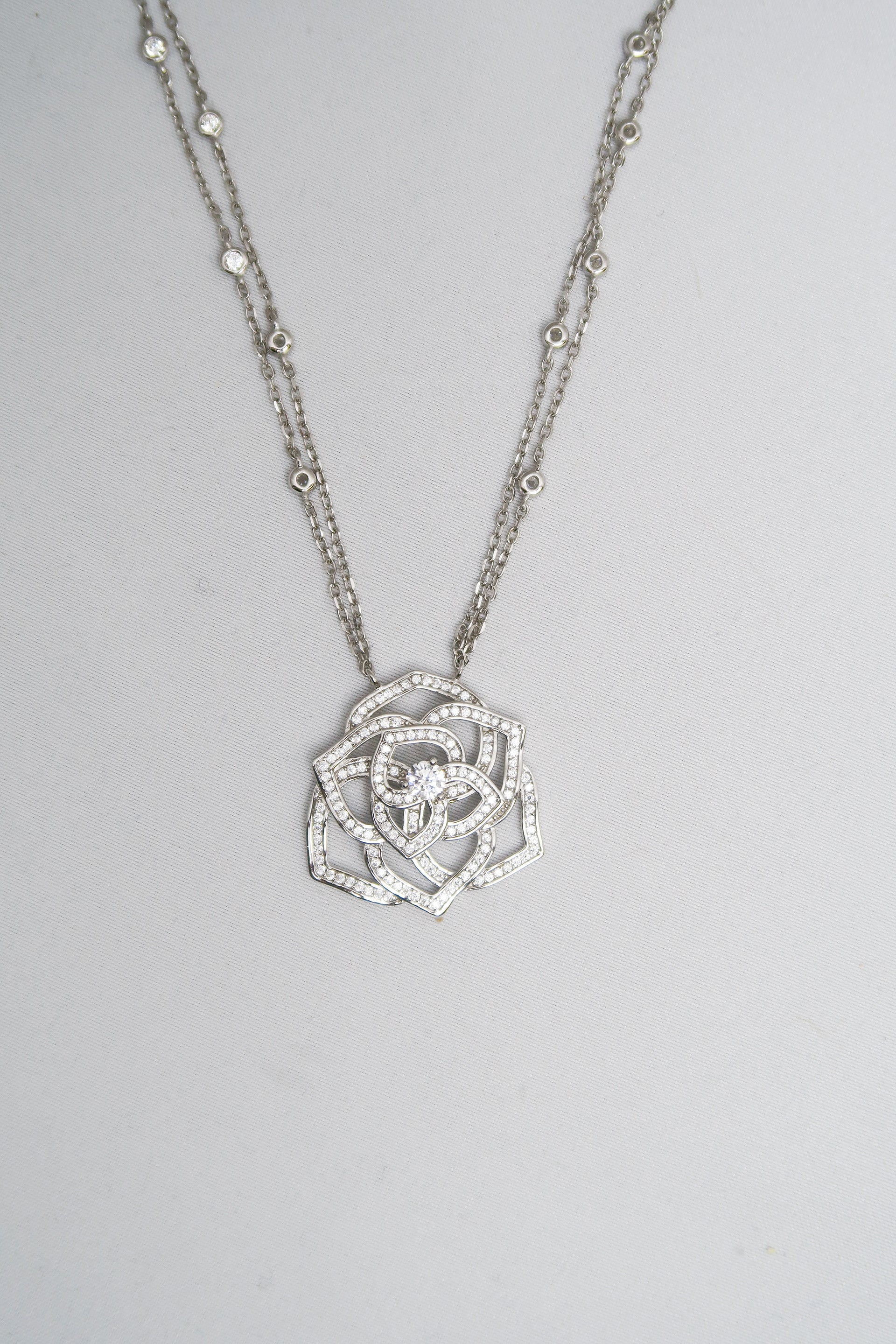 Rosè All Day .925 Sterling Silver Moissanite Necklace