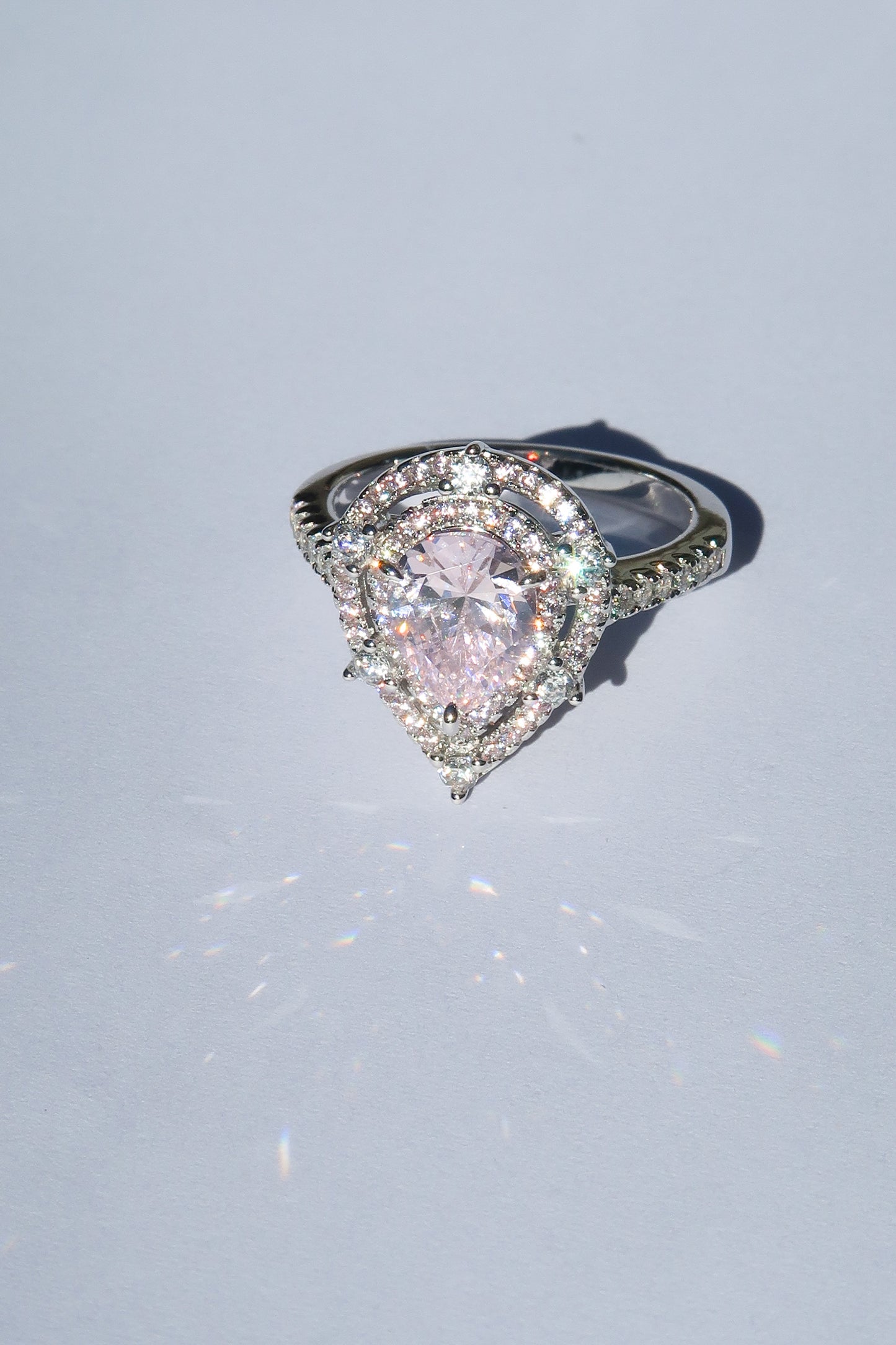 Pookie Pink Crystal .925 Sterling Silver Ring