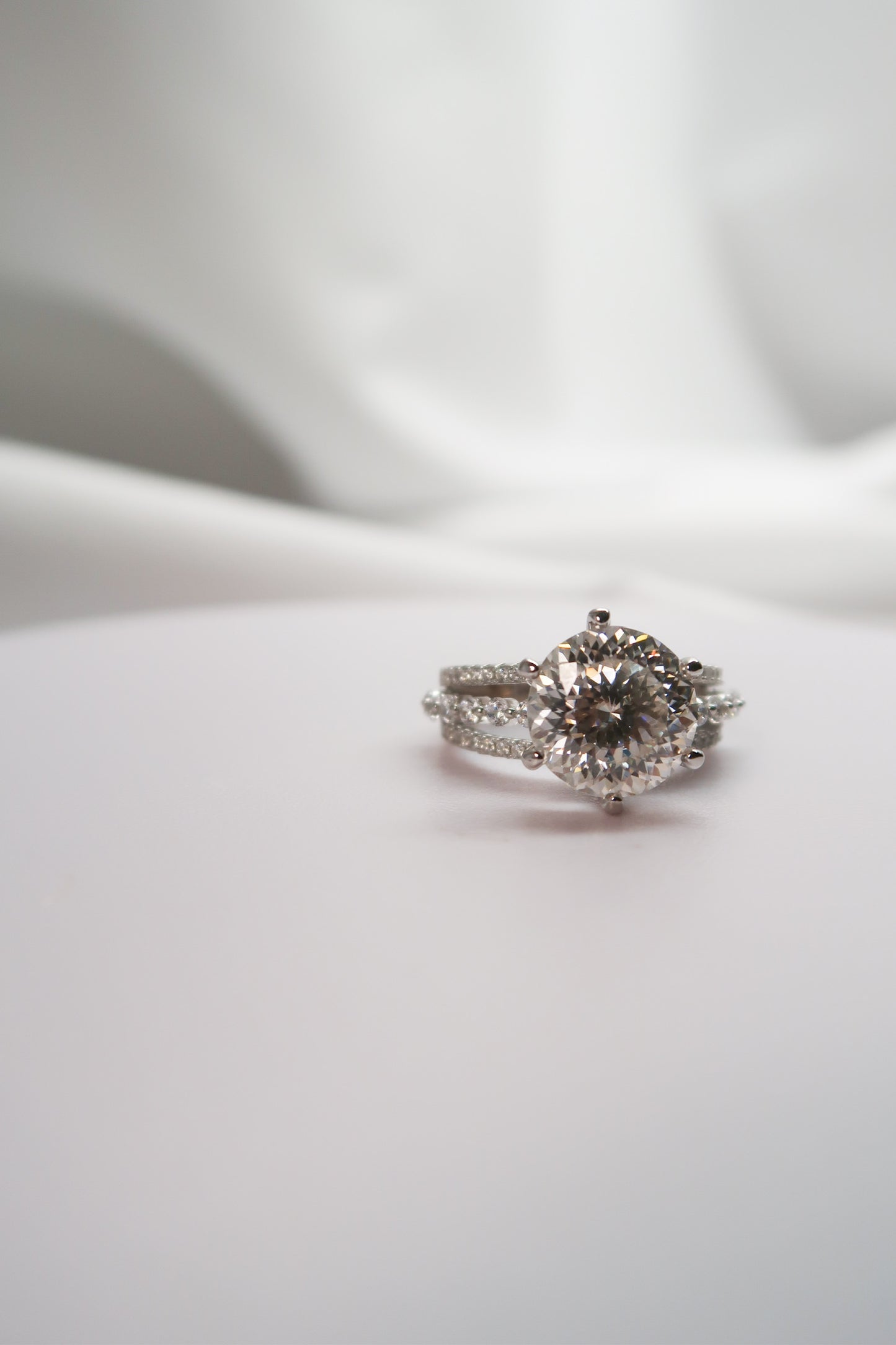 Envy 5 Carat.925 Sterling Silver Moissanite Ring