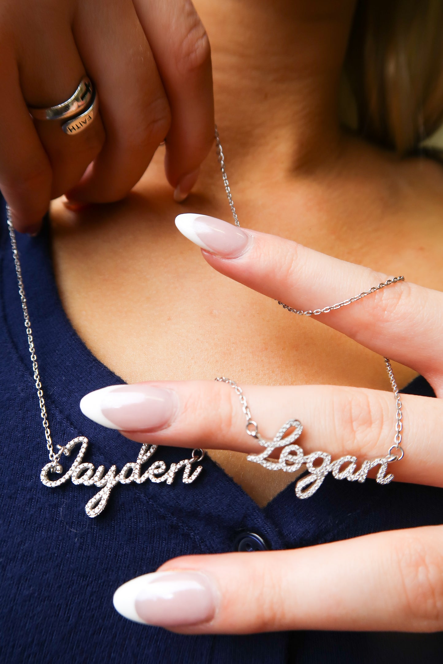 Duchess .925 Sterling Silver Moissanite Name Necklace