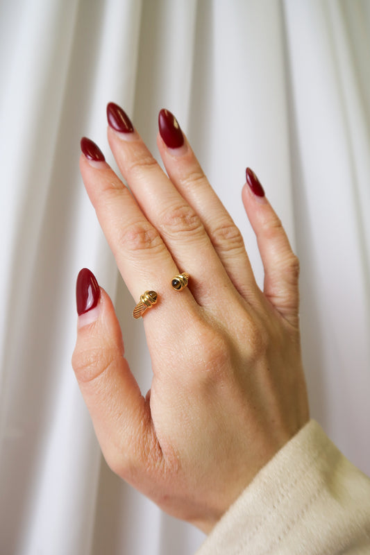 Love Hangover Braided Tiger Eye Stainless Steel Ring