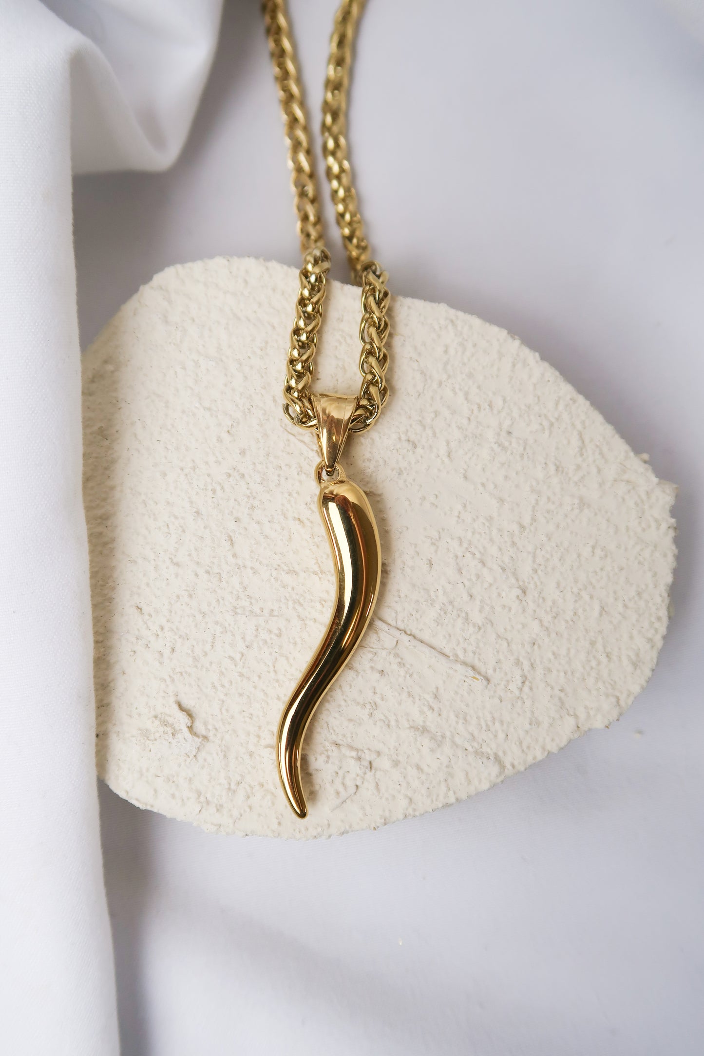 Cornetto 316L Stainless Steel Gold Necklace