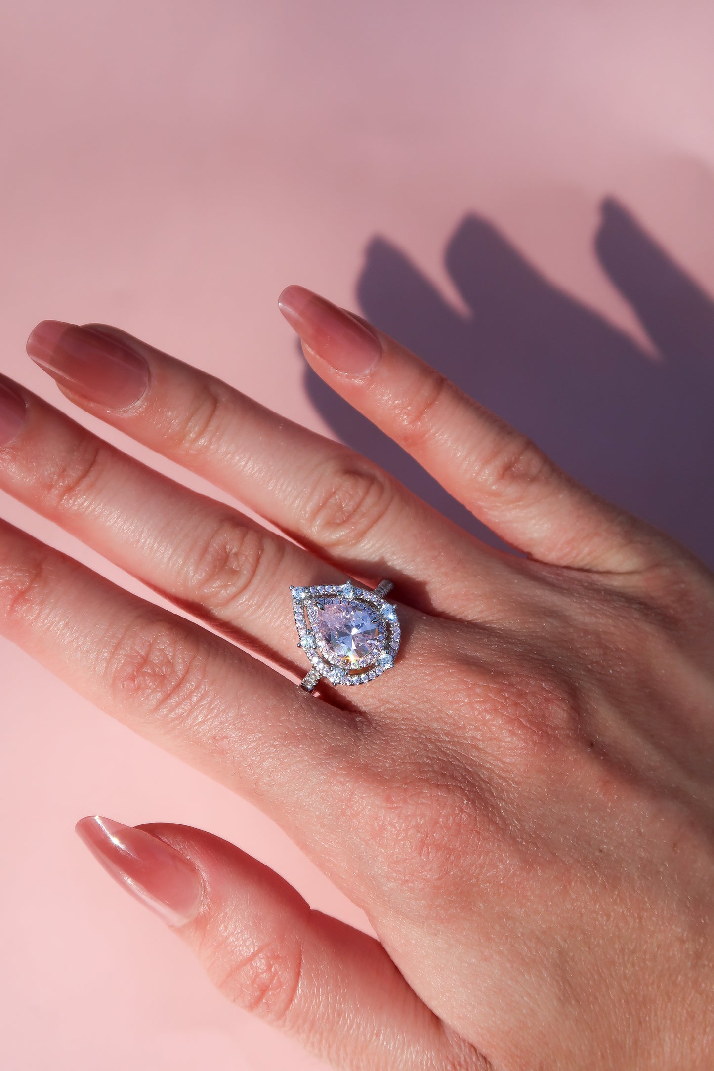 Pookie Pink Crystal .925 Sterling Silver Ring