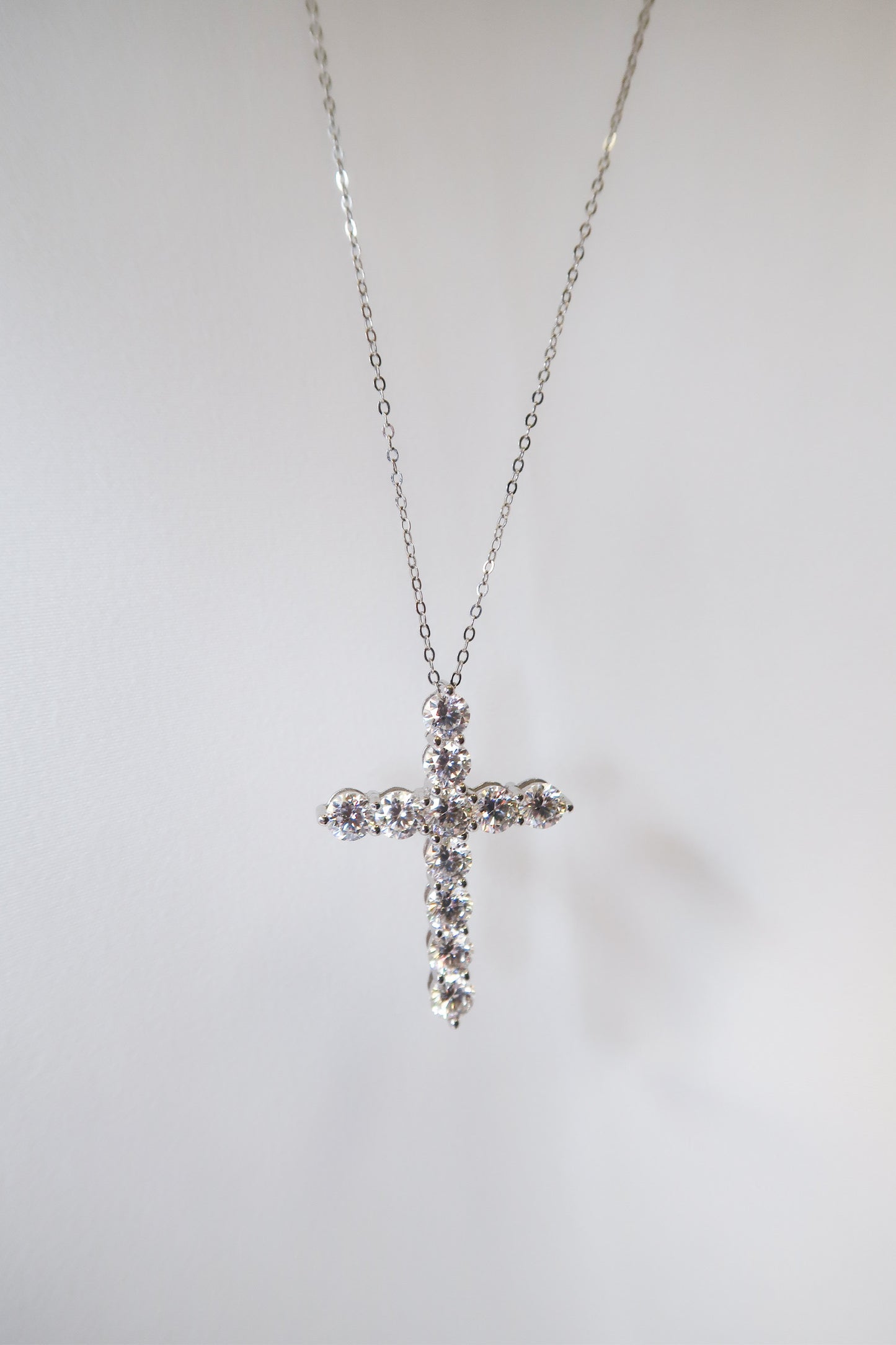 Margot 5.5 Carat Moissanite .925 Sterling Silver Cross Necklace