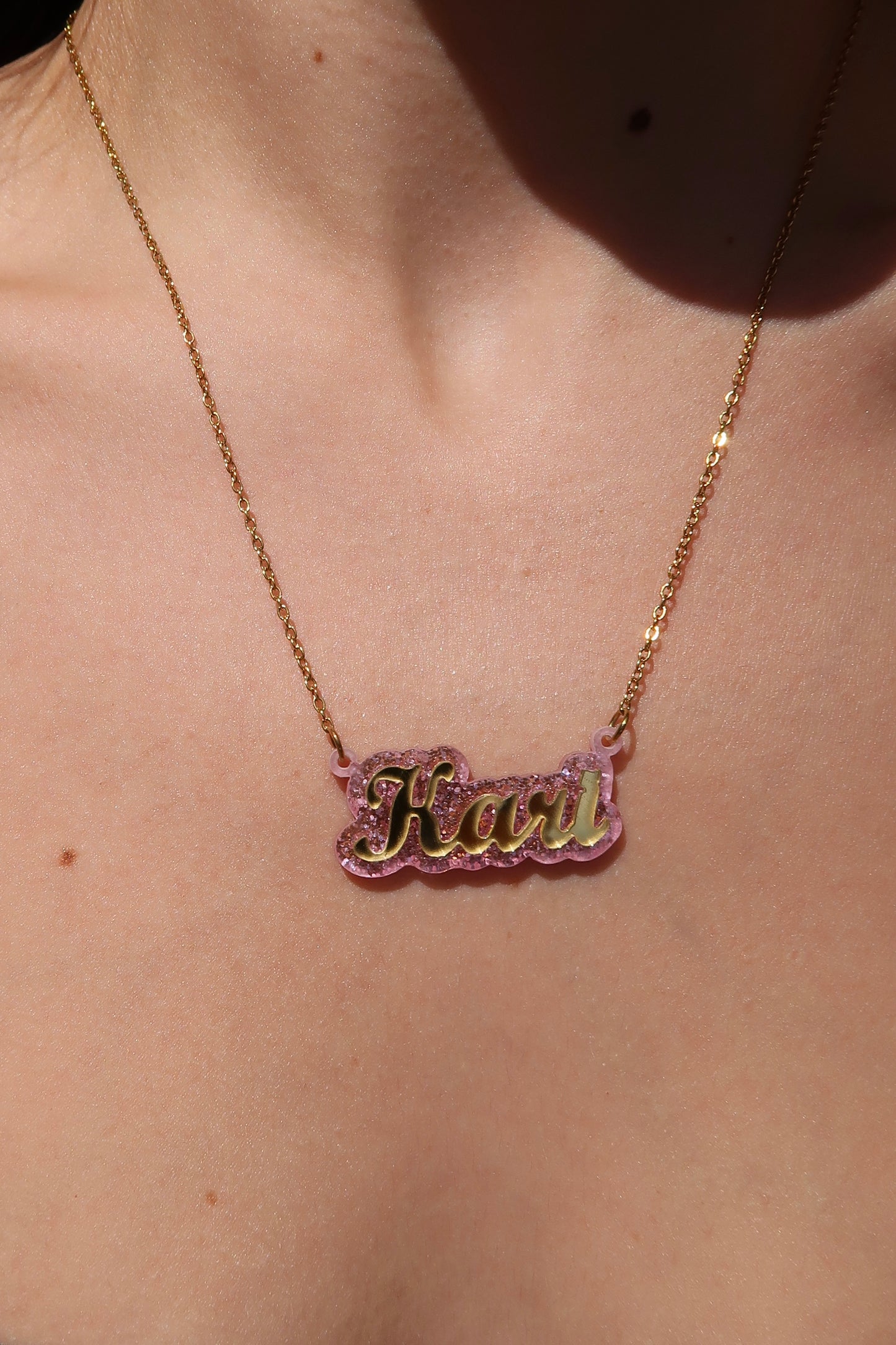 Pink Lady 316L Stainless Steel Personalized Necklace