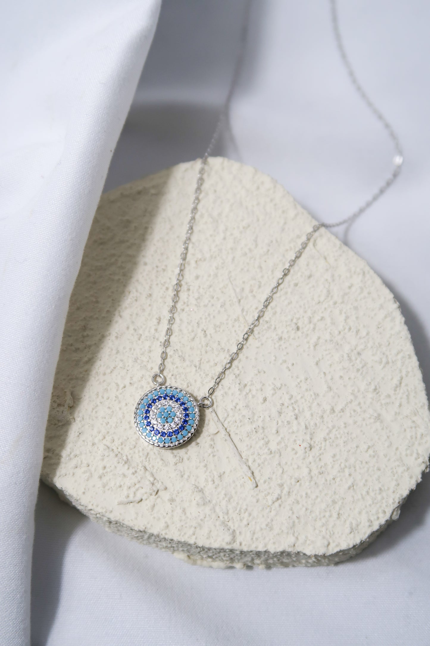 Eye Can't Even .925 Sterling Silver Crystal Necklace