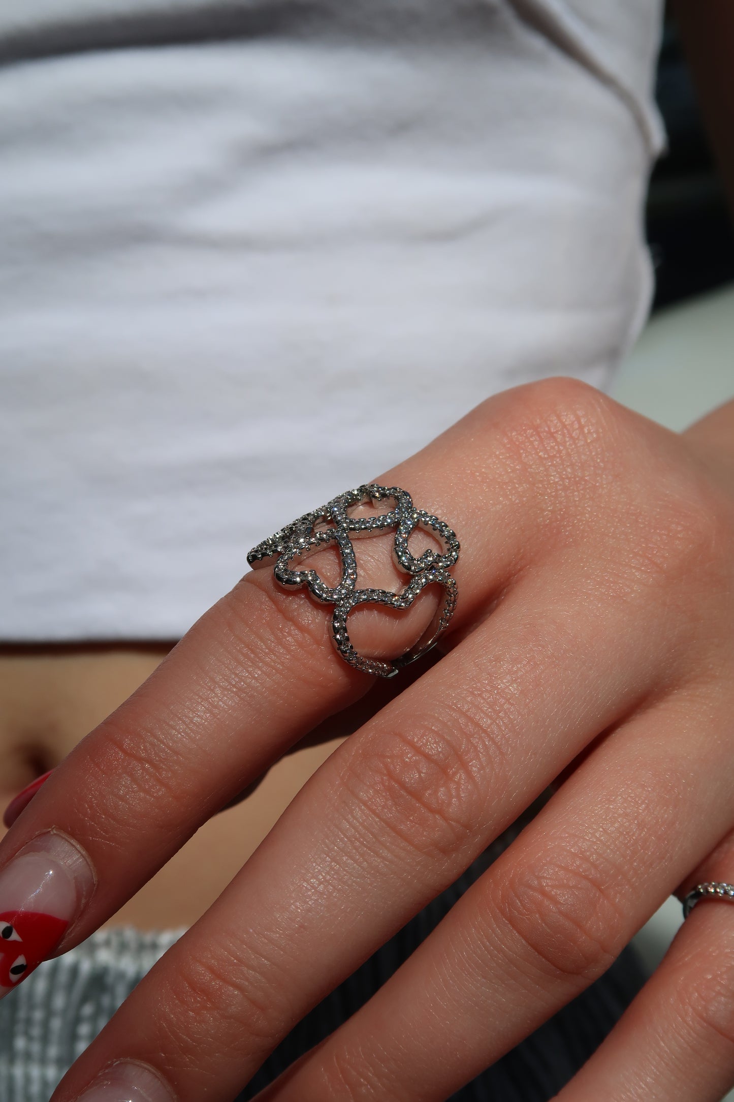 Mila Silver Heart Ring