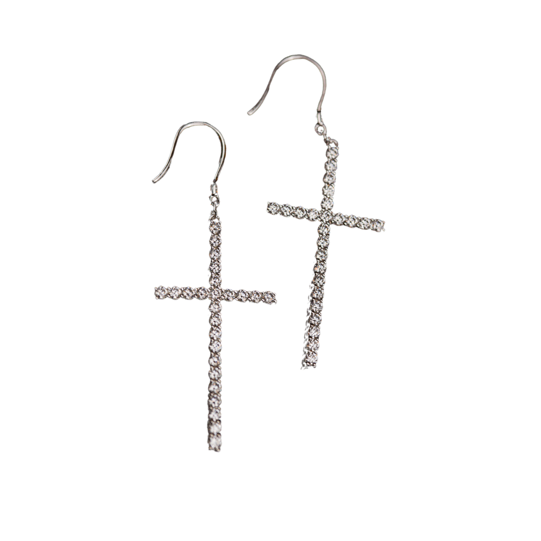 Freda .925 Sterling Silver Moissanite Earrings