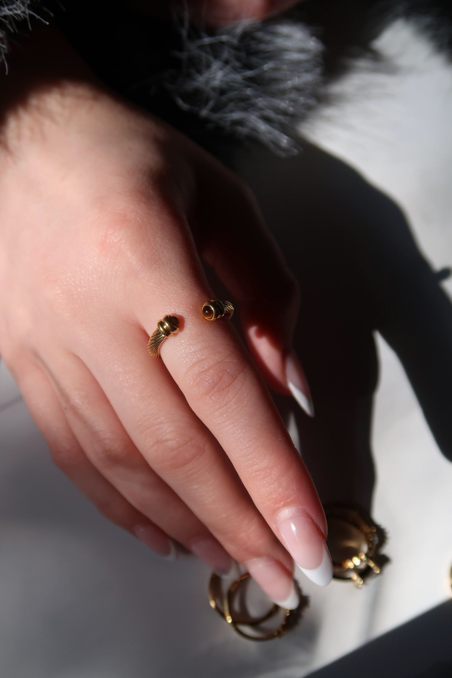 Love Hangover Braided Tiger Eye Stainless Steel Ring